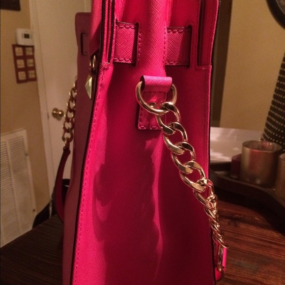 SOLD!! Michael Kors Pink Studded Hamilton - Picture 4 of 4