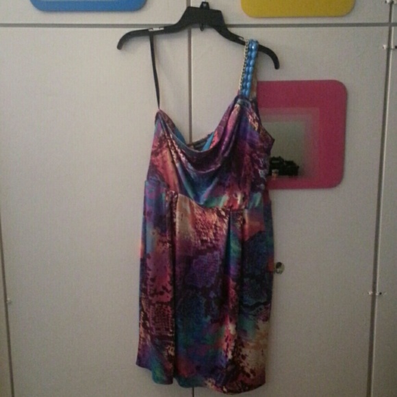 Multi colored bisou bisou dress
