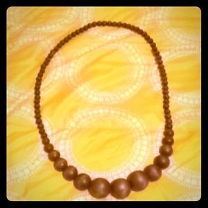 Large Wood bead Necklace