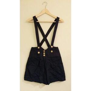 ModCloth High-Waisted Suspender Shorts