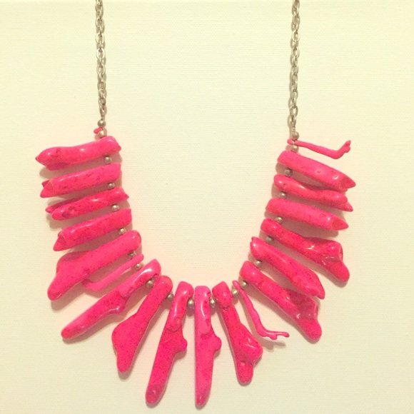 Coral statement necklace
