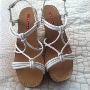 White Prada sandal
