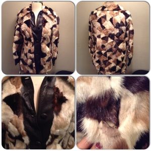 😍😍😍Summer sale 😍😍😍Funky patch work fur coat