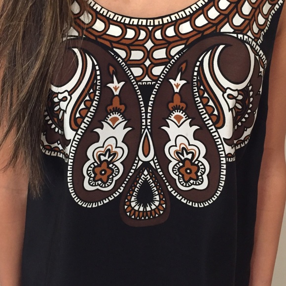 BUNDLED HP🎉[tibi] brown patterned silk tank - Picture 4 of 4