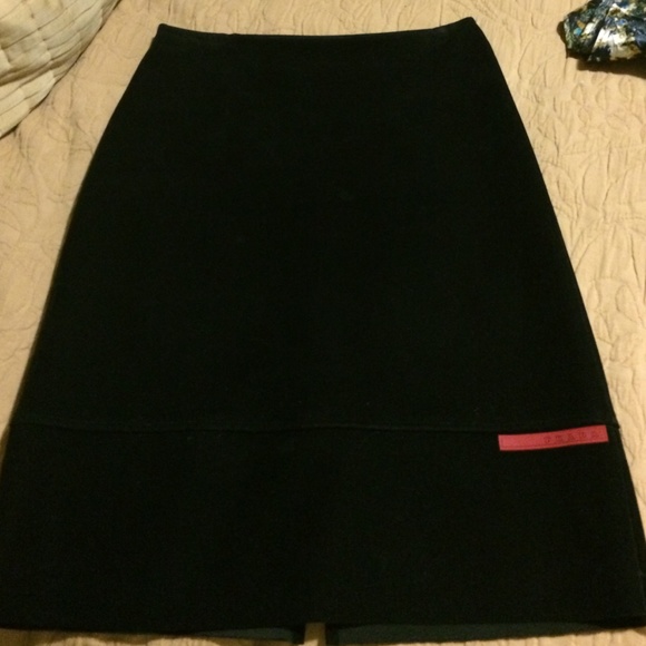 Black sueded Prada skirt M