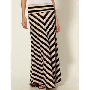 Black and white maxi skirt.