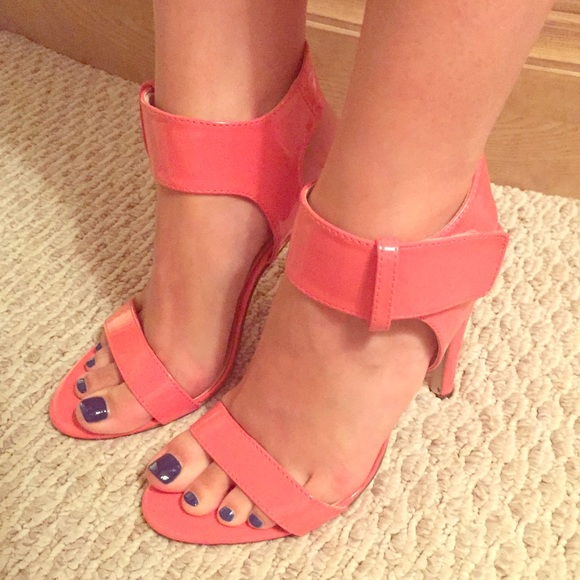 Coral high heels NEVER WORN ONCE