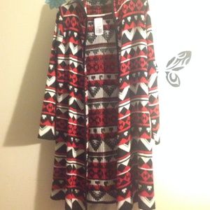 Forever 21 Long Cardigan Sweater w/ Hood