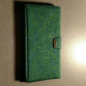 Vintage aqua blue and green wallet
