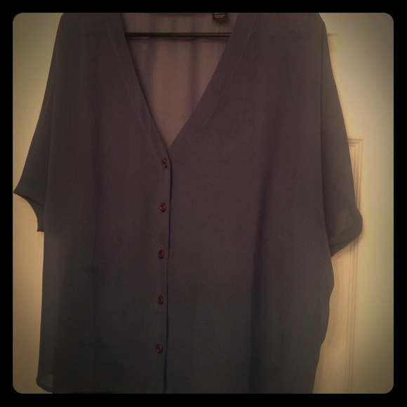 BKE silky sheer shirt