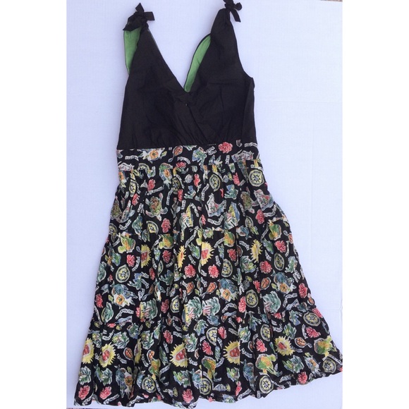 Anthropologie Maeve black tribal print dress