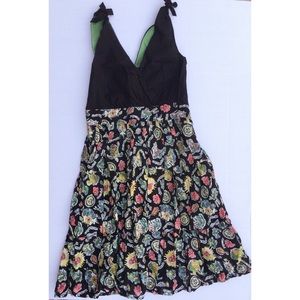 Anthropologie Maeve black tribal print dress