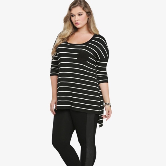 Striped Hi Lo Tunic Top - Picture 3 of 3