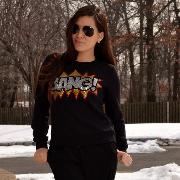 Forever 21 Sweaters - ❌Bundled❌Black Bang Crystal Rhinestone Sweater