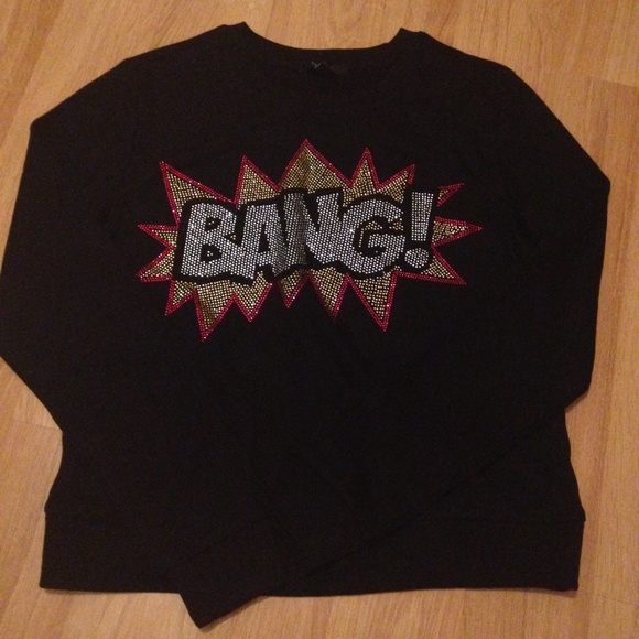❌Bundled❌Black Bang Crystal Rhinestone Sweater - Picture 4 of 4