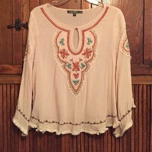 Bohemian blouse with embroidery