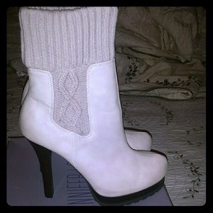 Jennifer Lopez ivory booties