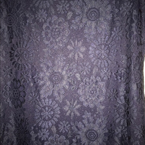 ✨3/30 HP✨ Lace Overlay Navy Cocktail Dress Sz L - Picture 4 of 4