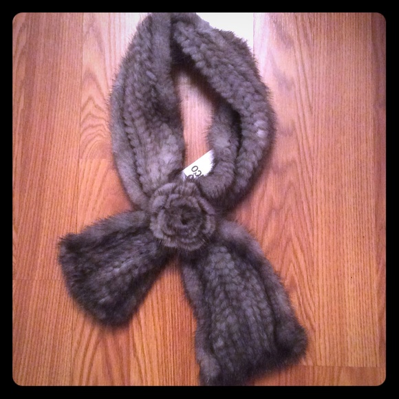Real fur NERO BIANCO scarf