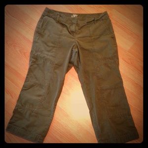 SOLD in bundle for Traci LOFT army green capris