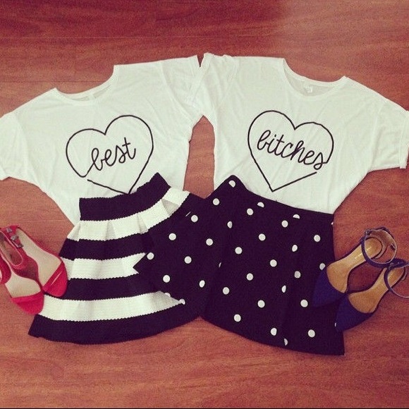 ✖️SOLD✖️Black/White Bandage Textured Skater Skirt - Picture 3 of 3