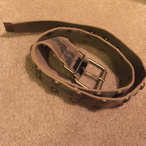 Camo studded belt