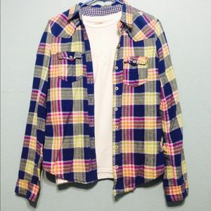 😍Plaid button up Hollister shirt😍