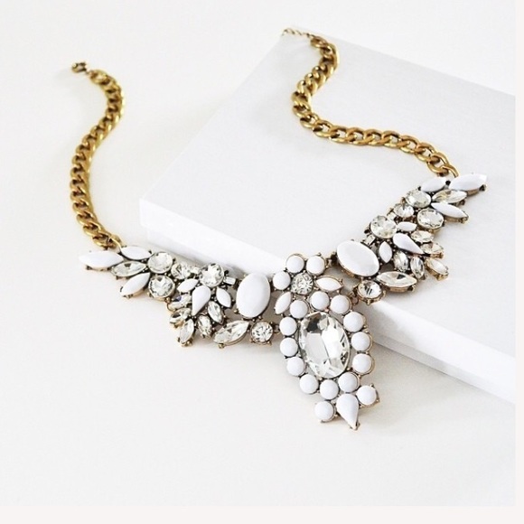White statement necklace!