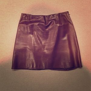 Chocolate brown leather skirt. Flash sale 💕💕