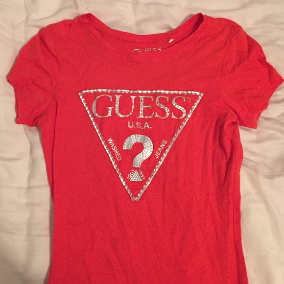 Orange guess shirt