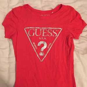 Orange guess shirt