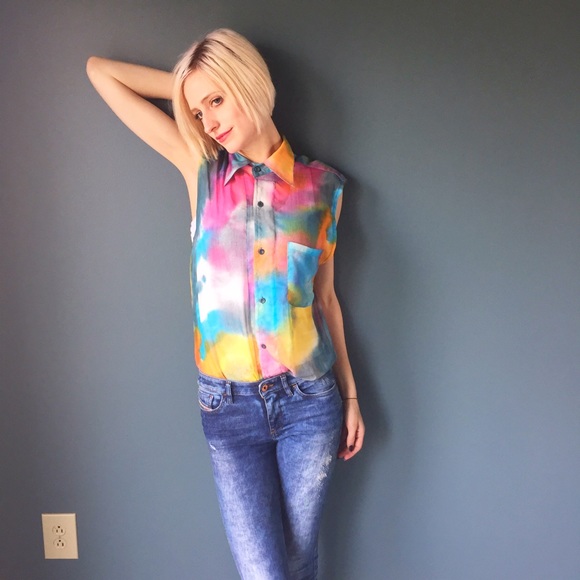 UNIF Rainbow Watercolor Tank