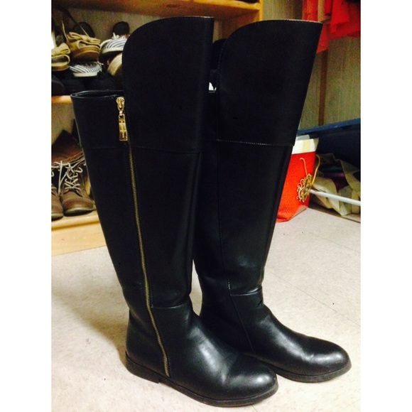 Over the knee Christian Siriano black boots