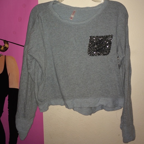 Light blue crop sweater