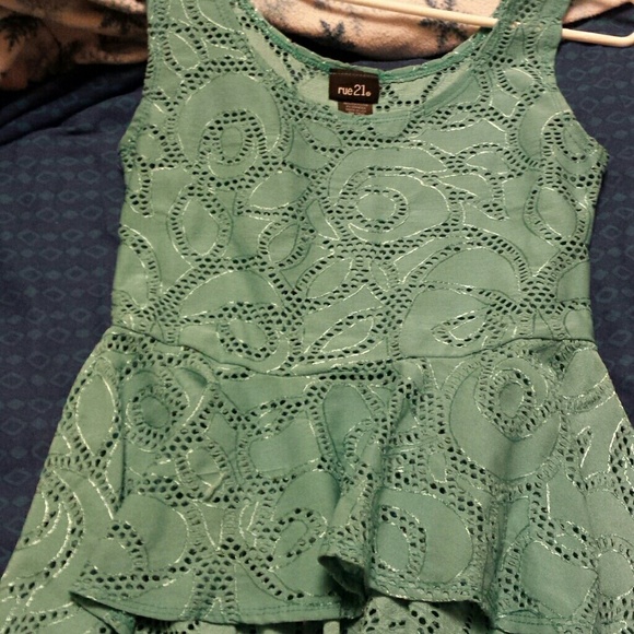 Turquoise peplum