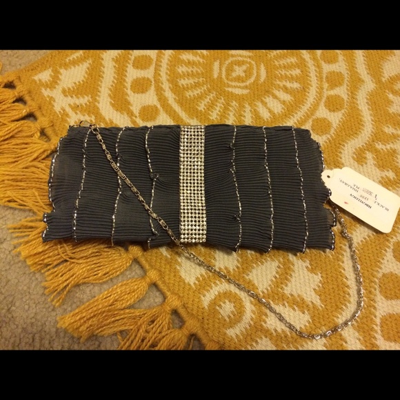 Charcoal and crystal clutch - Picture 1 of 1