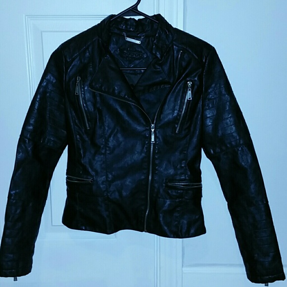 Jou Jou Black leather jacket xs