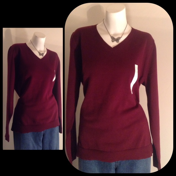 🔹CROFT & BARROW BURGUNDY SWEATER🔹