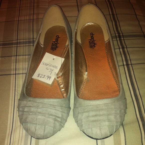 Gray suede flats! NEW!!! NEVER WORN!
