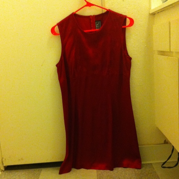 Red silk Dress