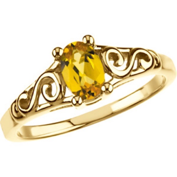 14K Yellow Gold Birthstone ring