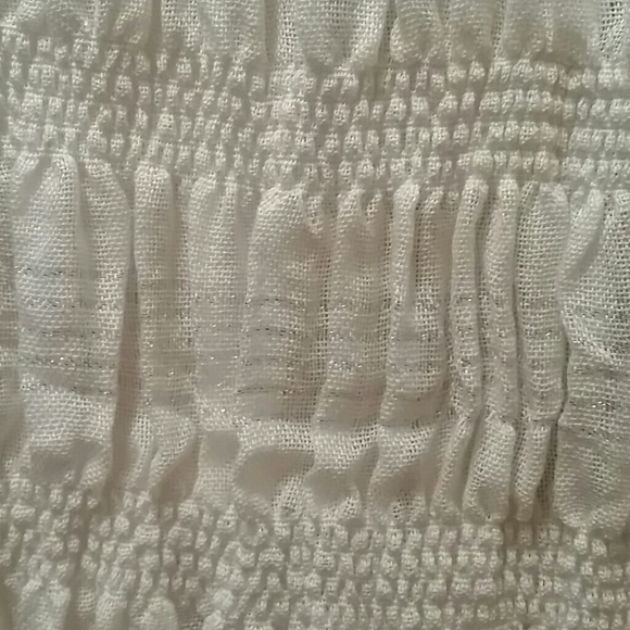 Off white bohemian tassel scarf. - Picture 3 of 4