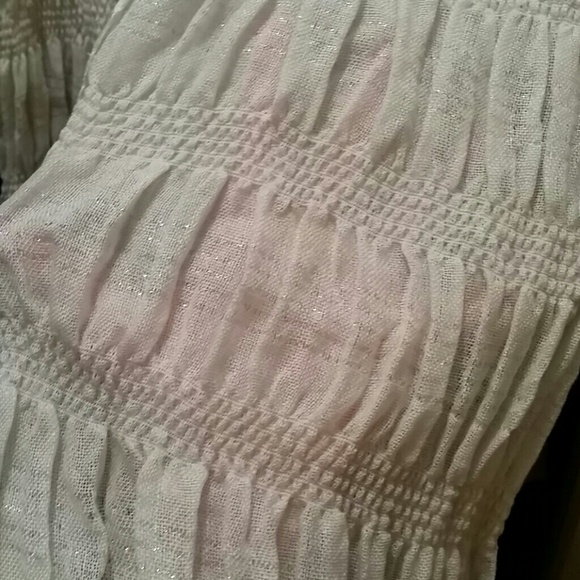 Off white bohemian tassel scarf. - Picture 4 of 4