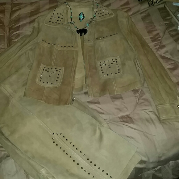 Vintage Suede Leather Outfit