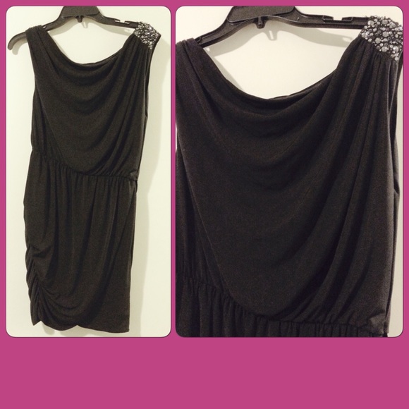 Laundry by Design ruched black dress