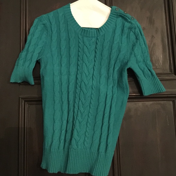 Turquoise cable knit sweater - Picture 1 of 1