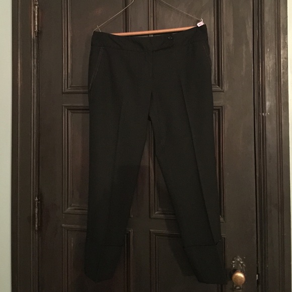 Ankle-Length Black Tuxedo Dress Slacks
