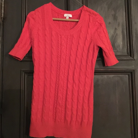 Orange Cable Knit Sweater