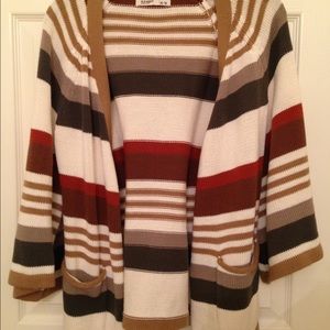 Striped Short Arm Cardigan