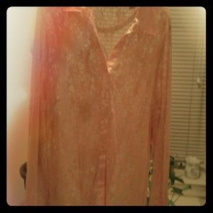 Lace button up blouse